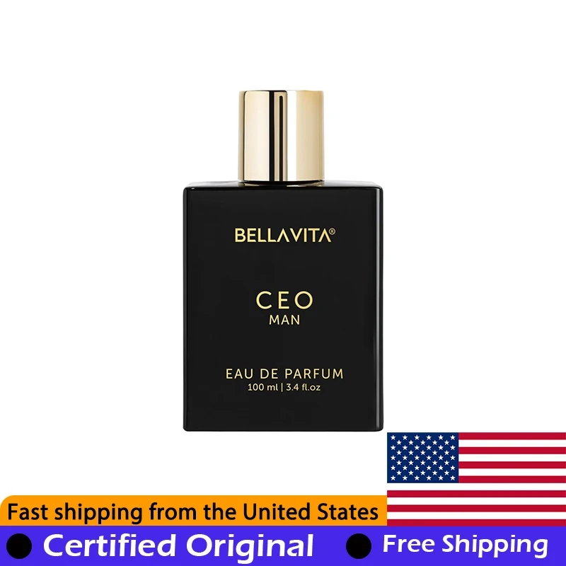 

BellaVita CEO Man Eau de Parfum Spray 100 ML Original Arab Perfumes Natural Lasting Citrus Pheromones Perfume Cologne 3.4 Ounce