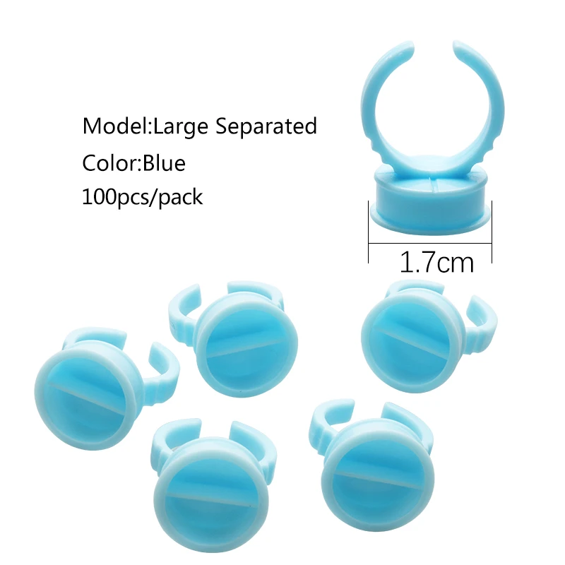 100 stücke Einweg Kleber Ring Tasse Für Wimpern Fan Tattoo Pigment Halter Wimpern Verlängerung Container Kleber Halter Make-Up Liefert