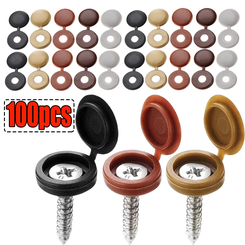 Screw Decorative Cover Cross Screw Nail Cap Folding Buckle Button Protection Cover Car Decoration Nut Nail Cover Bolt Hardware