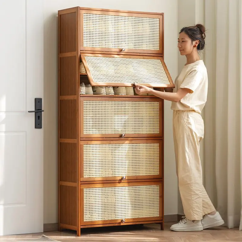 Simple and modern dust-proof shoe cabinet, shoe rack, household door, indoor entrance, bedroom storage, locker, cabinet
