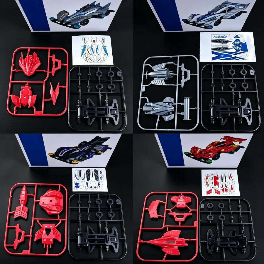 16/4pcs DIY Racing Car Model Kit, Vehicle Building Set, Detailed Assembly Desktop Collectible Decor, Gift for Model Collectors
