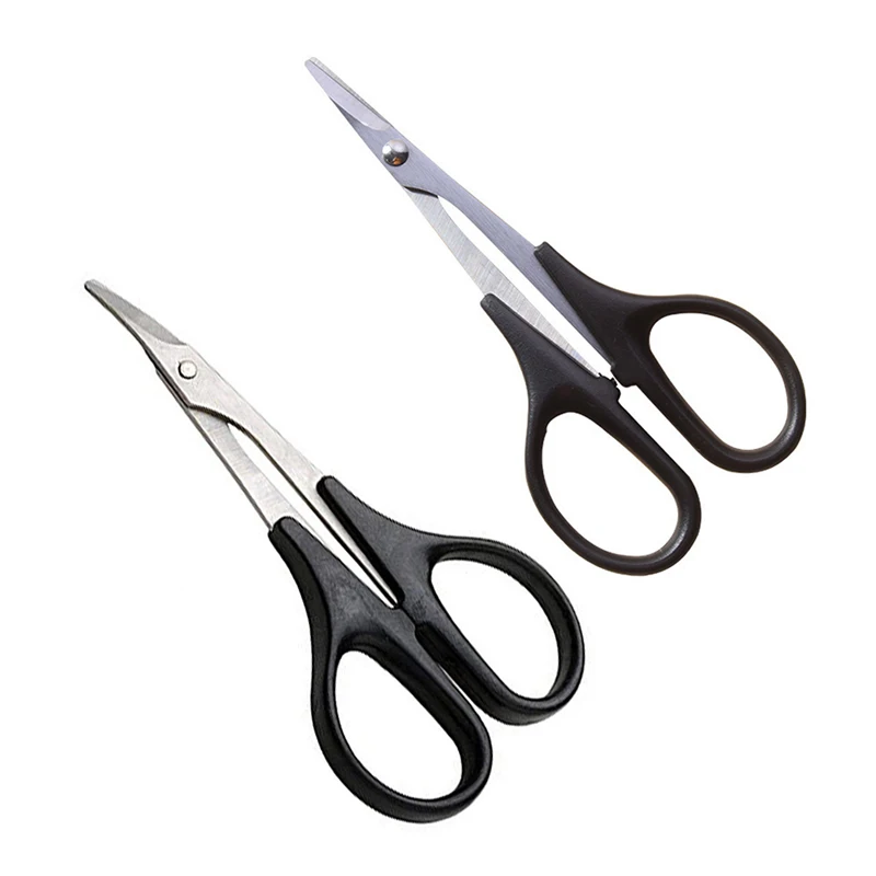 RC Car Shell Scissors Straight Peen/Curved Blade Scissors for Model Car Body Trimming Accessory Tool for RC Model Body