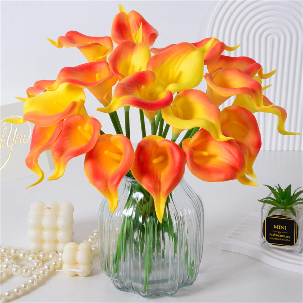 5/10Pcs Artificial Flowers PU Fake Calla Lily Flower Bouquet Wedding Mother day Decorations Table Decor Home Supplies