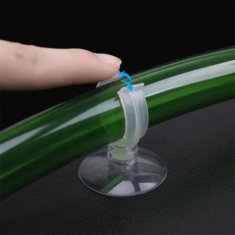 10pcs PVC Aquarium Sucker Clear Multi-specification Fish Tank Suction Cup with Hook Strong Adsorption Air Hose Clamp Hose
