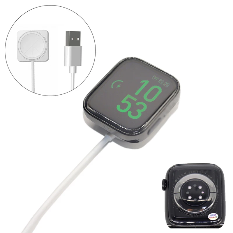 1 PCS White Watch Charger Charging Cables USB Charger Magnetic Wireless Charging Charger