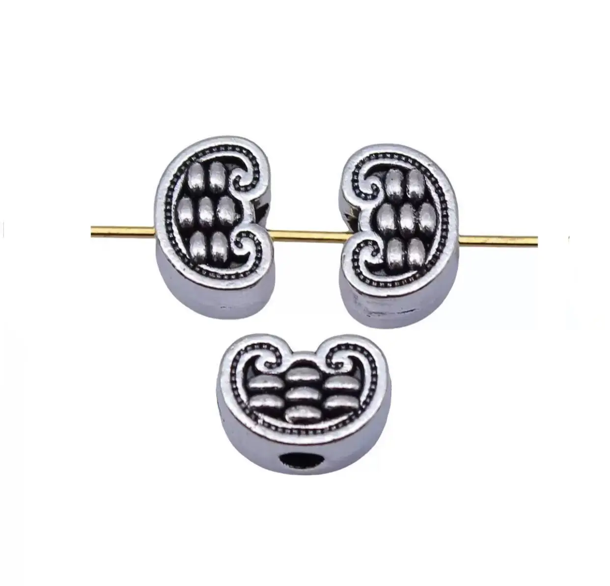 

15pcs 10.6*7.5*6mm,hole 2.7mm Zinc alloy metal Vintgae spacer beads for jewelry handmade HW3201