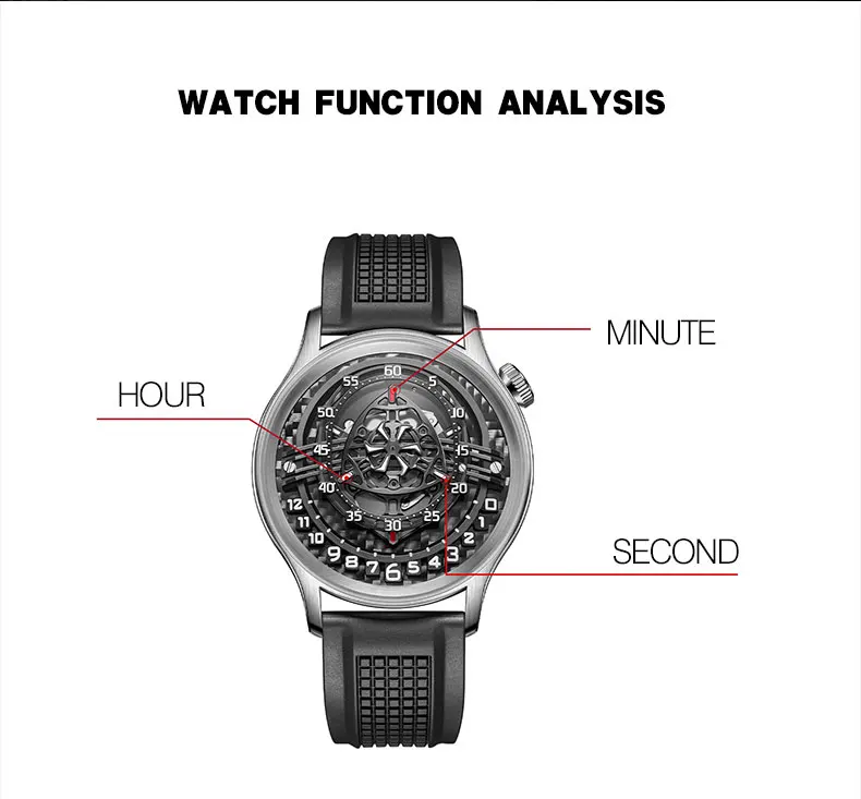OBLVLO ساعة أوتوماتيكية للرجال 42 مللي متر تصميم جديد ساعة اليد الميكانيكية مضيئة 50 متر مقاوم للماء الياقوت الصغيرة الدوار الهاتفي
