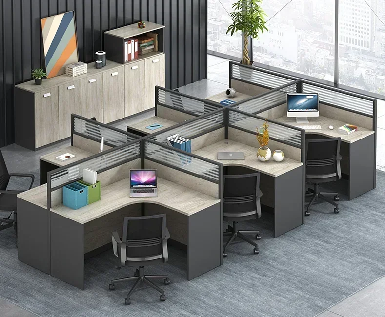 InnovativeNew Arrival Modern Solid Height Sit And Stand Office Desk With Chair Furniture 2 People