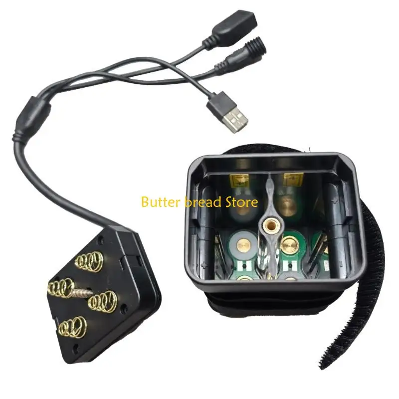 W89C المحمولة 18650 بطارية غرفة 8.4 فولت مصدر الطاقة 21700 بطارية تخزين مع واجهات USB للإضاءة دراجة خارجية #2