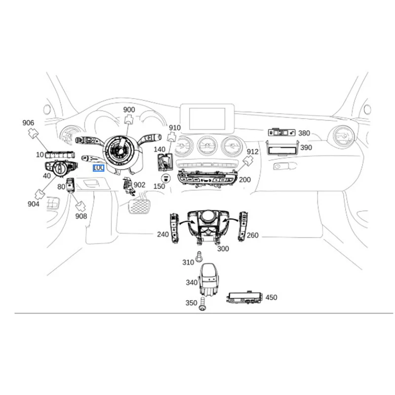 A20590075129051 1Pcs New Combination Switch Stalks Indicator Wiper for Mercedes C Class 2014-2021