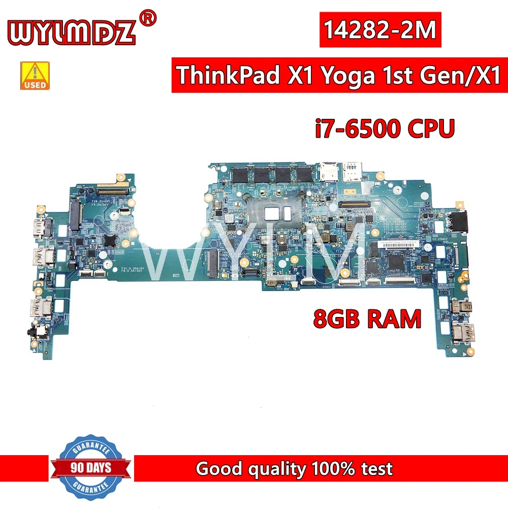 

14282-2M With i7-6500 CPU 8G RAM Notebook Mainboard For For Lenovo ThinkPad X1 Yoga 1st Gen/X1 Laptop Motherboard Tested OK