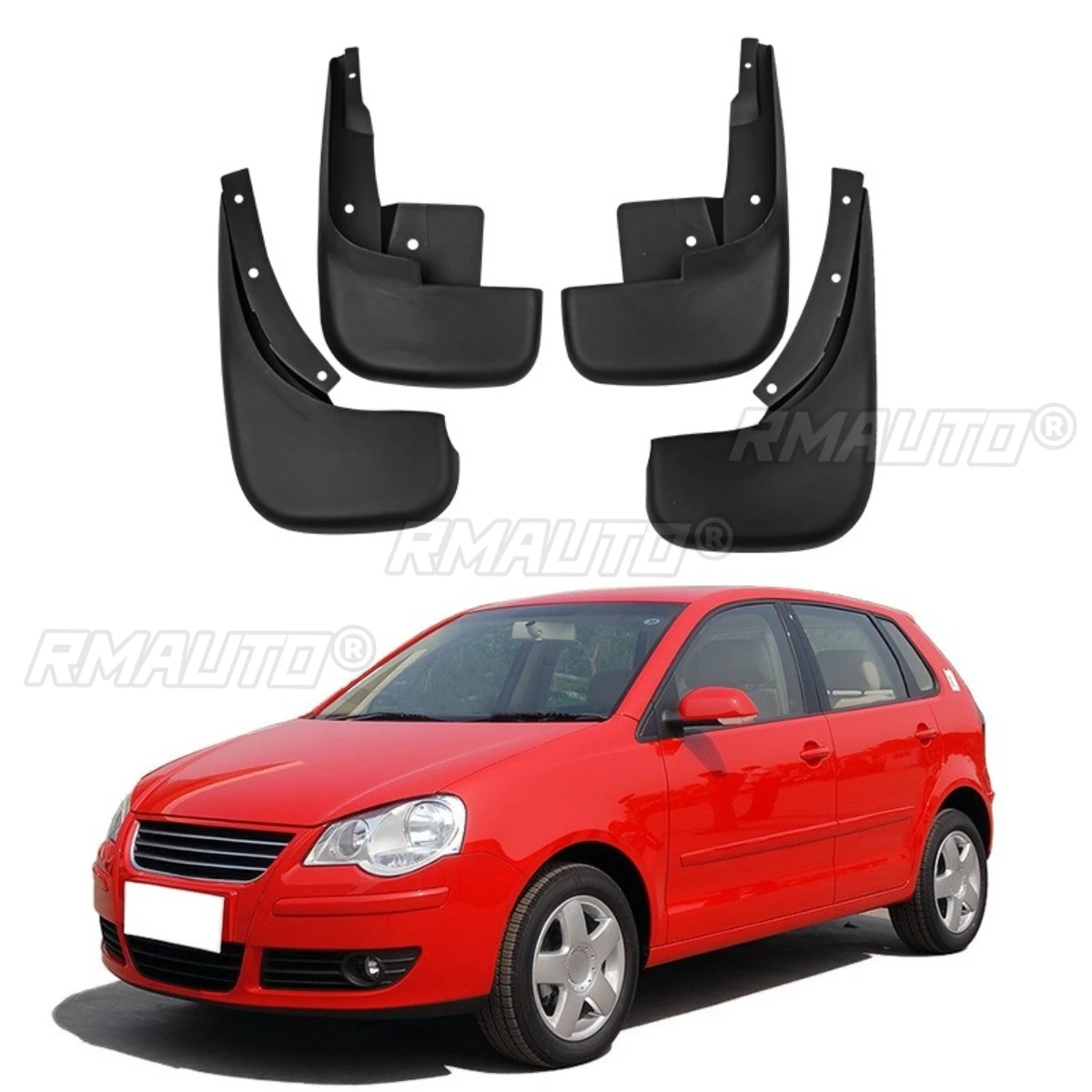 Car Front Rear Quarter Panel Splash Guards Fender For Volkswagen POLO 2004-2010 Mud Flaps Car Defender Mud Guard Car Accessories