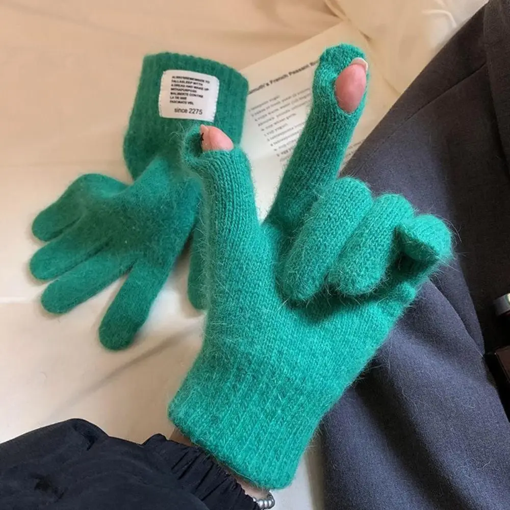 Full Finger Women Winter Warm Gloves Candy Colors Elasticity Warm Riding Gloves Windproof Protection From Cold