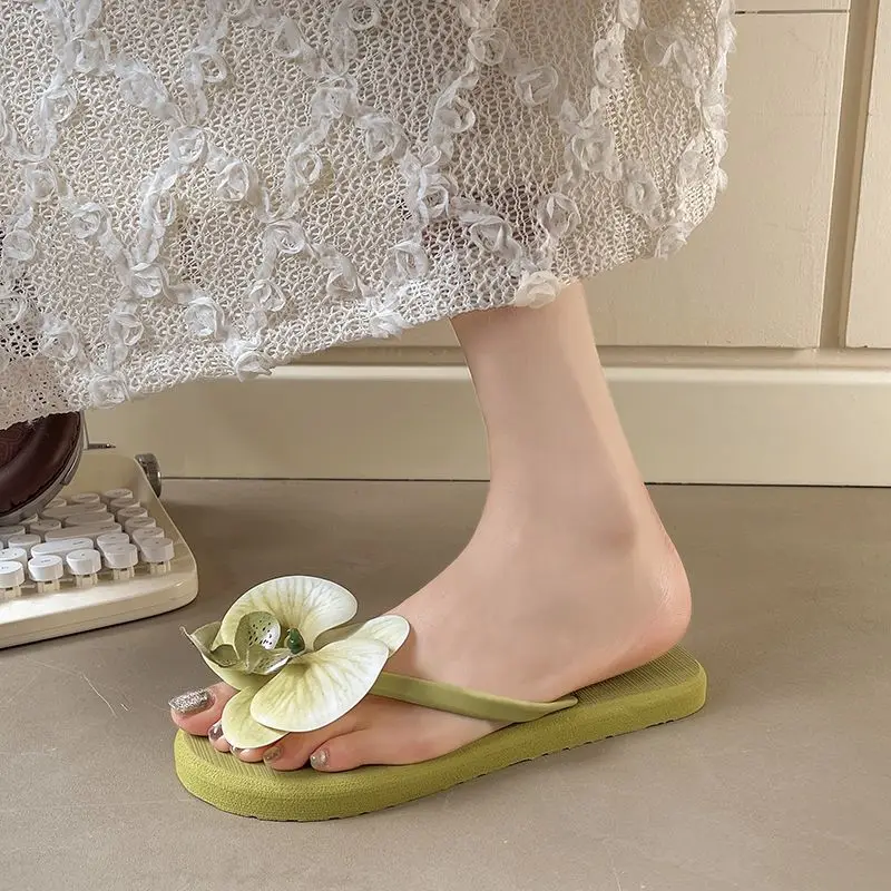 

Женские шлепанцы в корейском стиле, удобные пляжные сандалии с мягкой подошвой, повседневная летняя обувь для прогулок на открытом воздухе и у моря