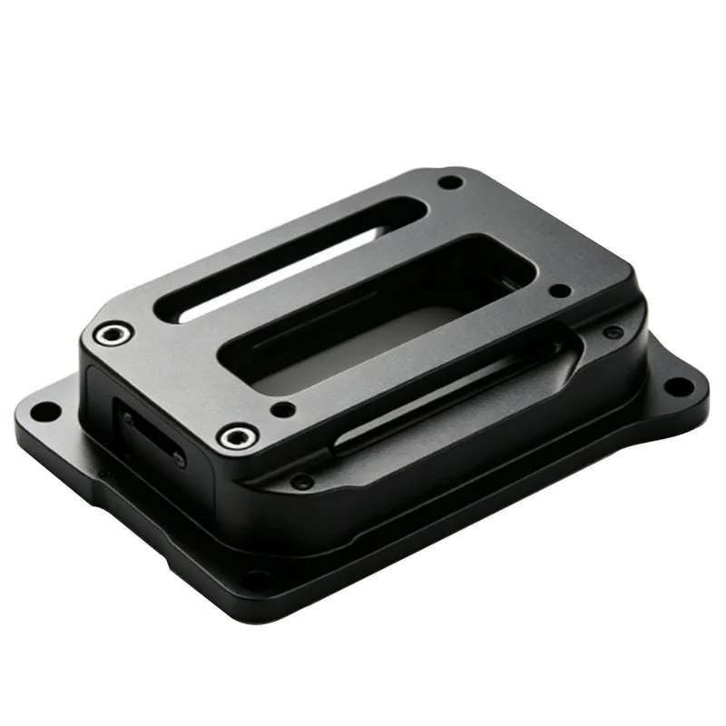 Custom 5 Axis CNC Machined Aluminum Drone Accessories Black Hard Anodizing UAV Structural Frame Mount Bracket Spare Parts