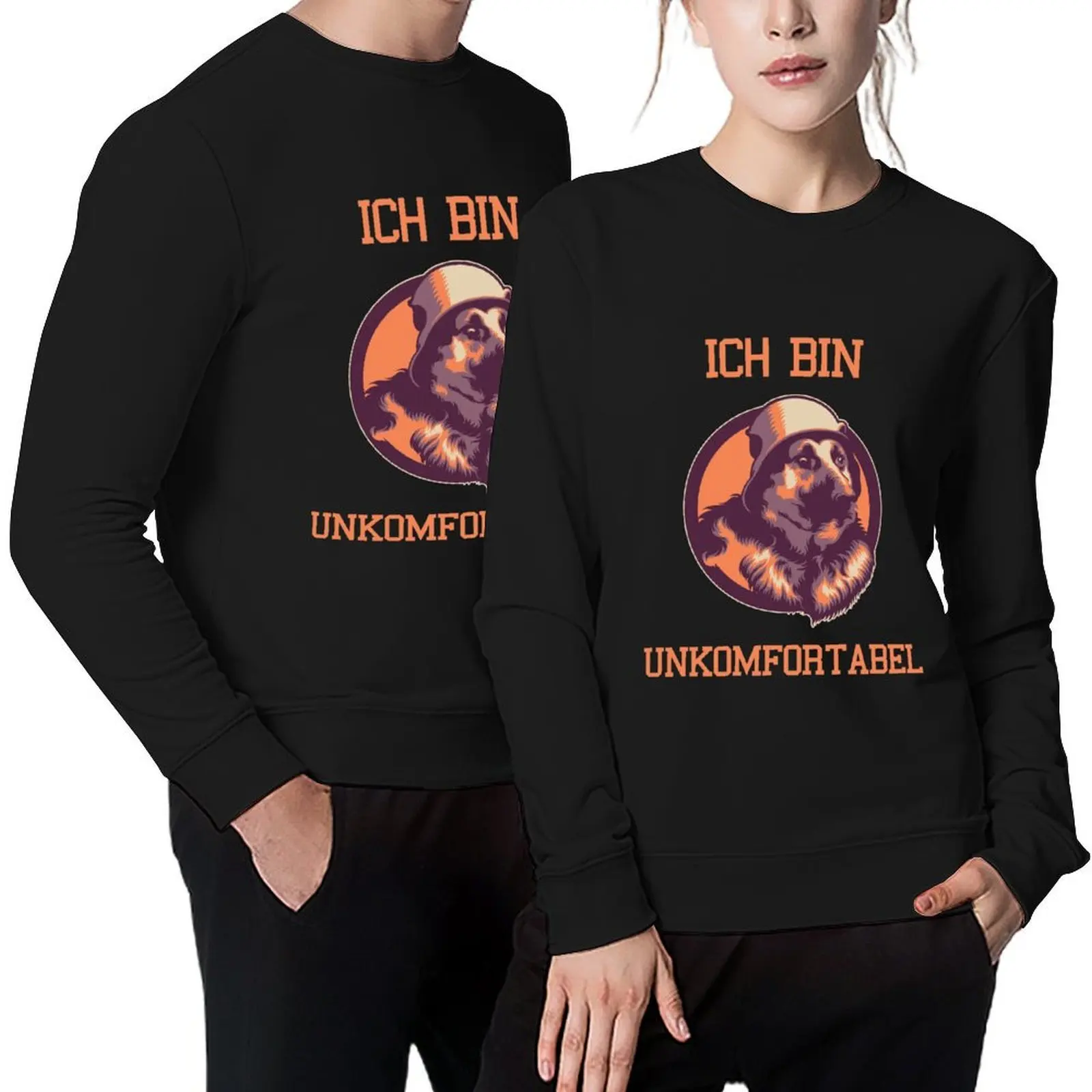 

Ich bin Unkomfortabel German Shepherd Meme Pullover anime clothes male clothes men's coat men sweatshirt