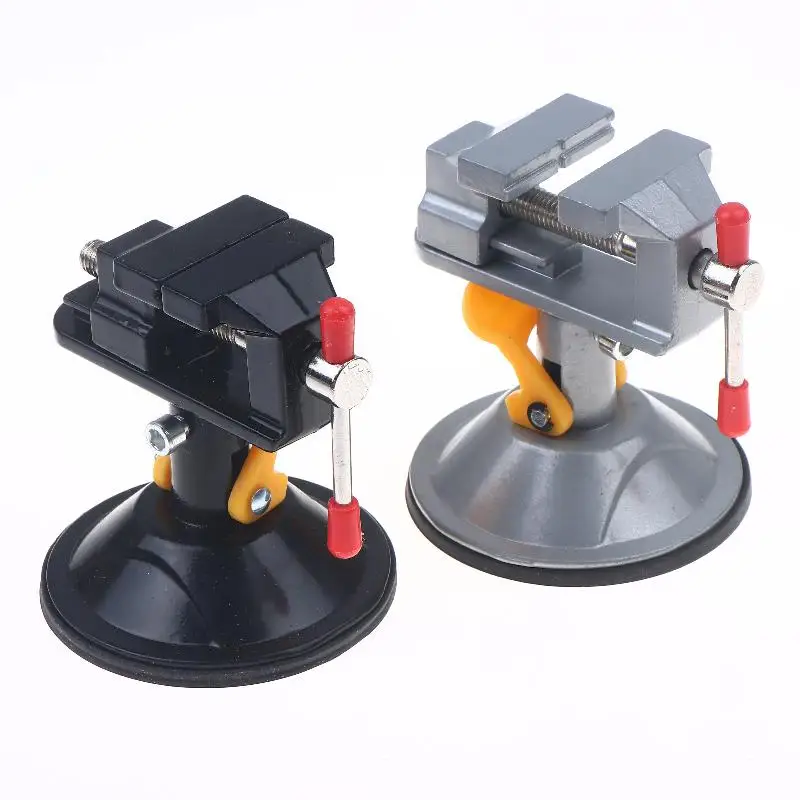 Rotatable Adjustable Jewelry Vice Vise Stand Rotatable Drill Press Universal Mini Table Bench Screw Clamp Engraving Table Vice