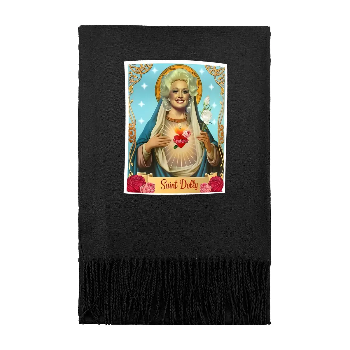 

Святой Долли, религиозное искусство, осень-зима, холодостойкий длинный шарф, повседневный теплый повседневный шарф