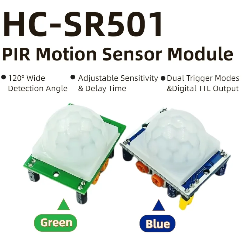 2/10PCS HC‑SR501 PIR Motion Sensor Module Adjustable Infrared Human Body Detector For Arduino DIY Projects