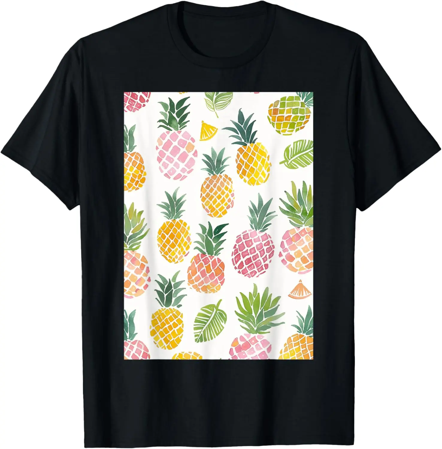 Футболка с минималистичным узором и ананасом