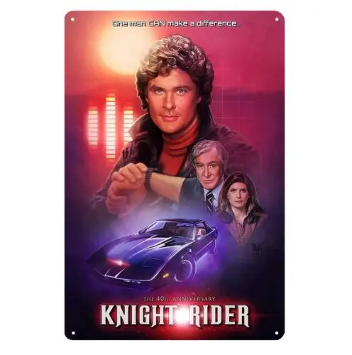 Knight Rider Tv Series Movie Metal Poster Tin Sign 20x30cm Plaque