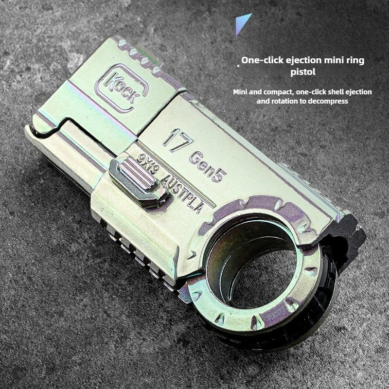 ปืนของเล่นแบบวงแหวน ยิงลูกกระสุนนิ่ม พกพาสะดวก ขนาดเล็ก 3 มิติ ปล่อยปลอกกระสุนได้ ผลิตจากโลหะผสม เหมาะสำหรับเล่นกลางแจ้ง ของเล่นสนุกๆ สำหรับเด็กผู้ชาย ของขวัญวันเกิด ของเล่นฝึกสมาธิ