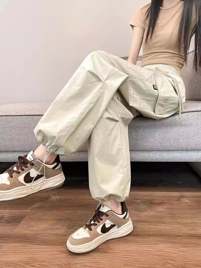 Pantalon cargo femme marine quatre saisons coton Urban Rock clouté Rivet beau audacieux pratique personnalité unique moderne Chic épicé