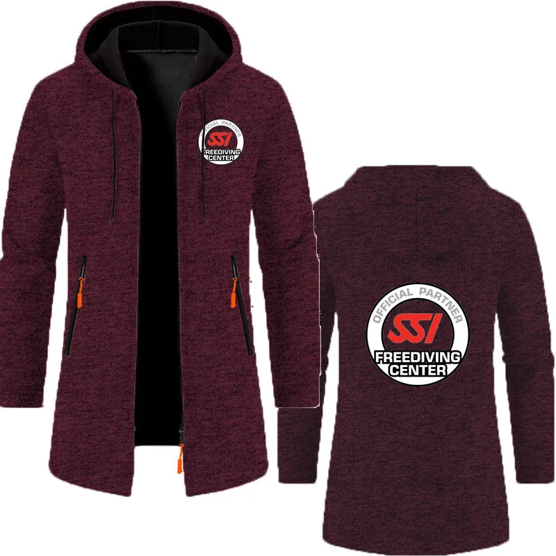 Spring and Autumn Streetwear long men's hoodie Scuba Diving Dive SSI Printing selling popular loose pullover sweatshirt tops