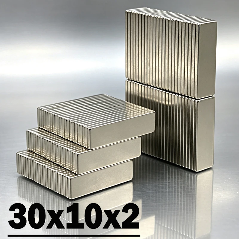 30x10x2mm Magnet 5-300pcs N35 NdfeB Neodymium Permanent Magnetic Imanes Magnet 30*10*2mm Magnet Accessory Fridge Magnets