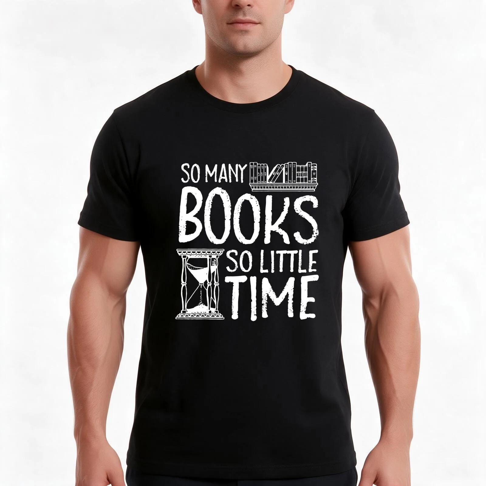 So Many Books So Little Time Great Book Lover T-Shirt Summer Casual Cotton Tee Oversized Streetwear Tops Unisex Men Women