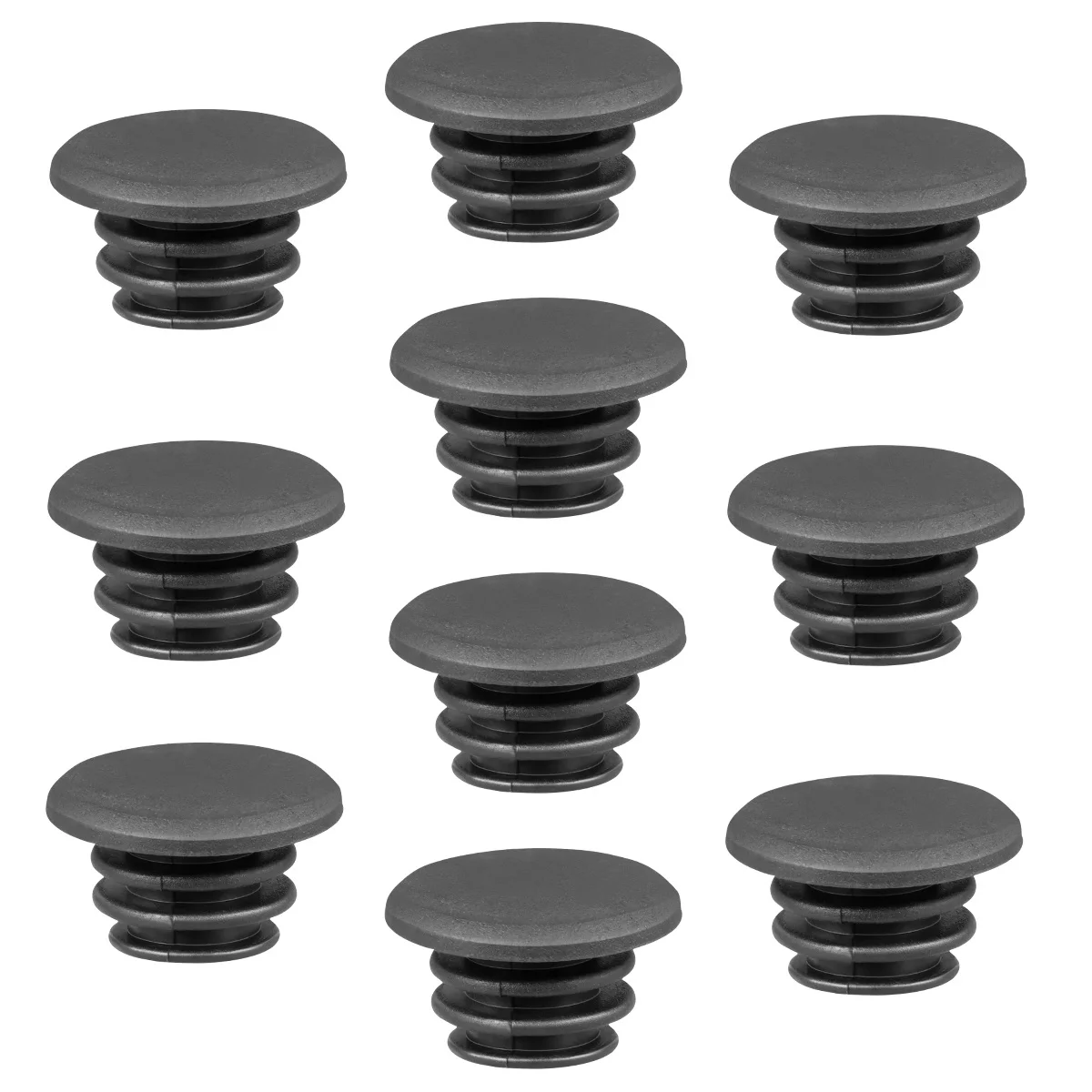

10pcs 22Mm Bike Handlebar End Plugs Durable Rubber Sturdy Fit For Mountain Road Scooter Cycling Accessories Black