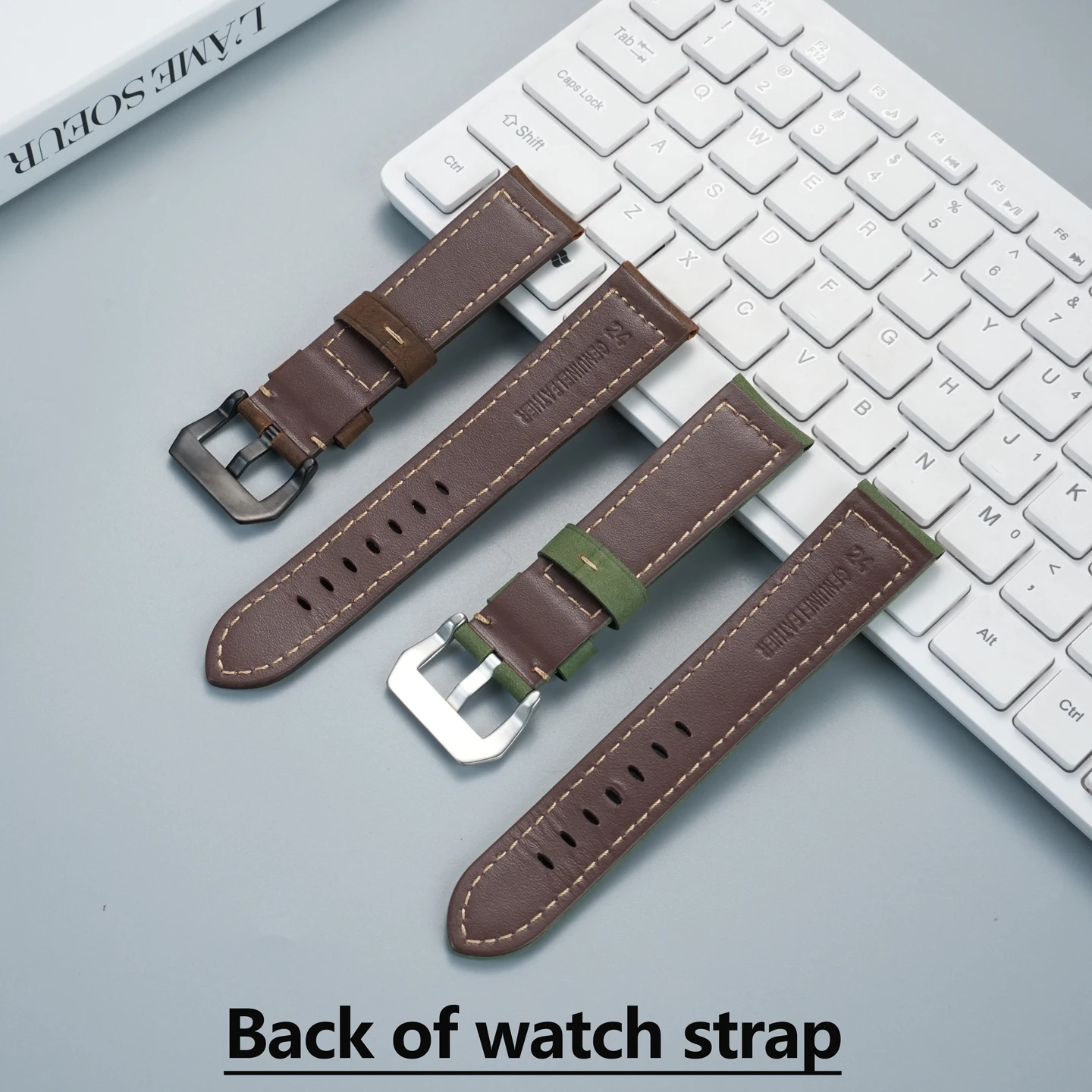 140 + 90 مللي متر تمديد طول حزام ساعة جلد لبانيراي ديزل سايكو 22 مللي متر 24 مللي متر سماكة حزام الرجال سوار من الجلد ماتي