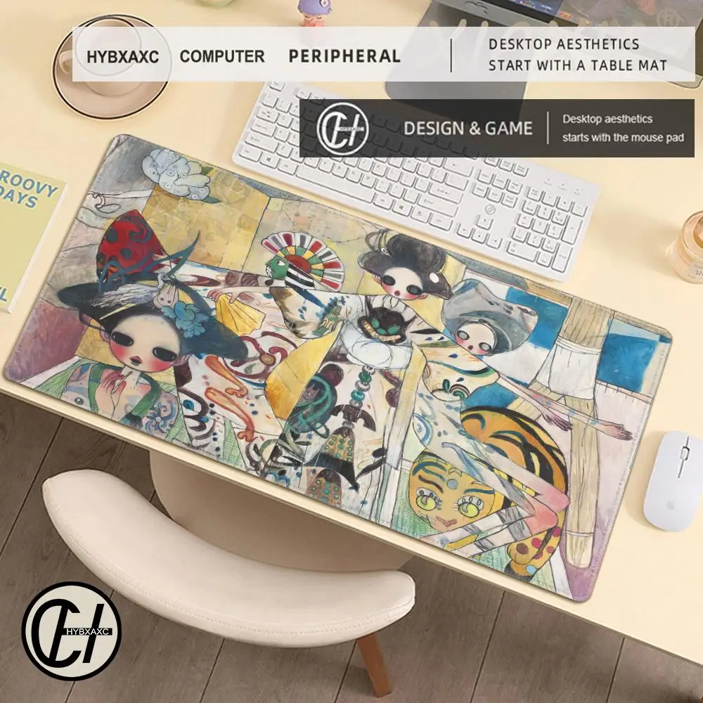 

Aya Takano коврик для мыши INS Tide большой игровой коврик для мыши с рисунком аниме, коврики для клавиатуры и мыши, аксессуары для настольного коврика