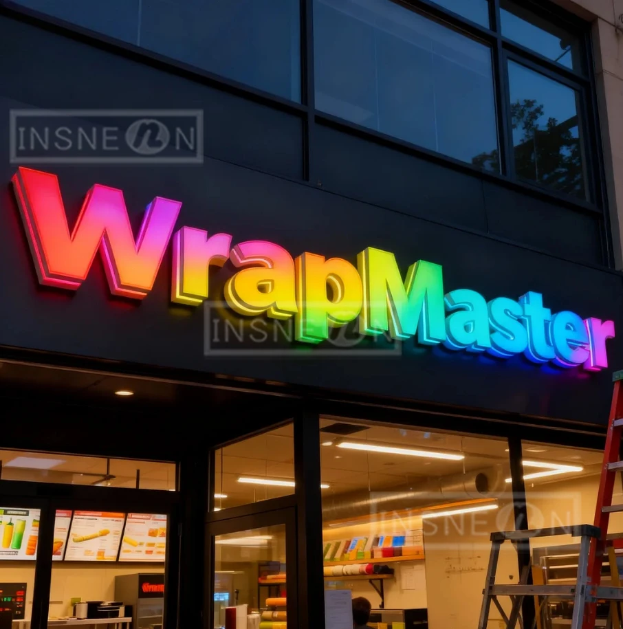 Led Logo Luxury Brand Sign Business Custom RGB Metal Sign Wall Outdoor Light Metal Garage De Restaurant Neon Luminous Letters 3d