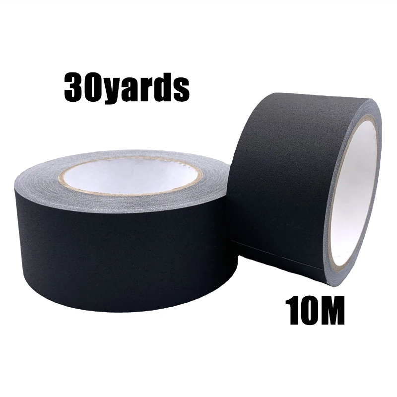 50mm 10M and 30yard Gaffer Tape Matte Black  Heavy Duty Non-Reflective Easy to Tear Leaves No Residue Waterproof Cloth Gaff Tape