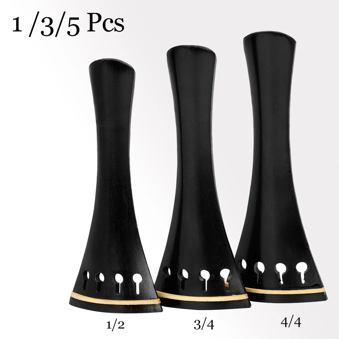 

1/2 3/4 4/4 Violin String Board One-piece Ebony + Boxwood Violin Stringed Instruments Accessories String Board Violin Parts