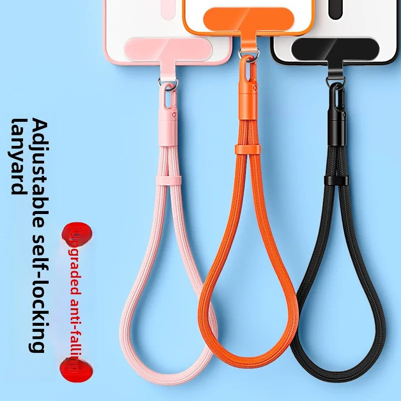 

Phone Lanyard Wrist Strap - Premium Self-Locking Anti-Loss Adjustable Length Wrist Cord with Gasket, Short Polyester Design