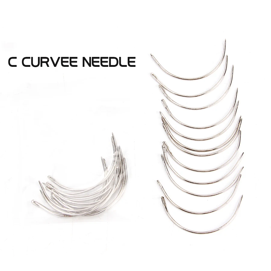

AliLeader Cheap C Shape Hair Weave Needle for Brazilian Hair Weft Extension Weaving Type Curved Thread Sewing Styling Tools