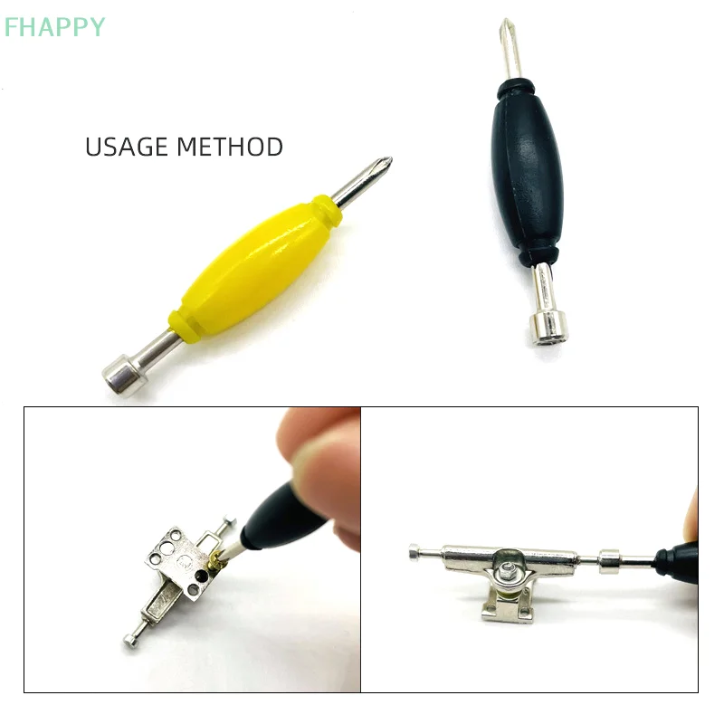 3PCS Finger Skateboard Screwdriver Double Head Hexagon Phillips Screwdriver Universal Parts Accessories Disassembly Repair Tools