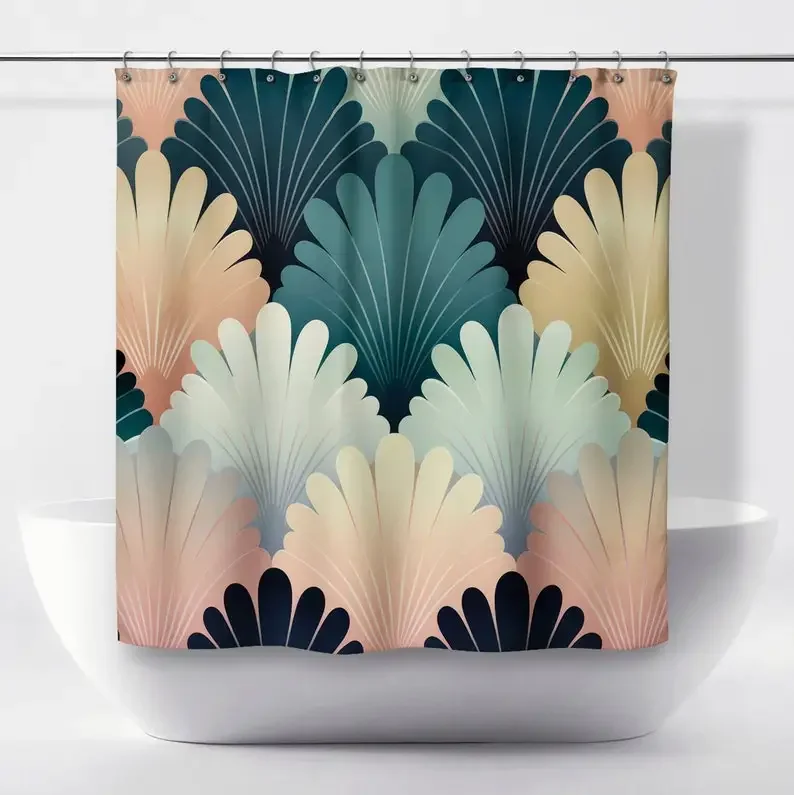 

Занавеска для душа, современный ретро-декор для ванной комнаты, индивидуальный домашний декор, занавески для душа в ванной комнате, подарок на новоселье, подарок для пар