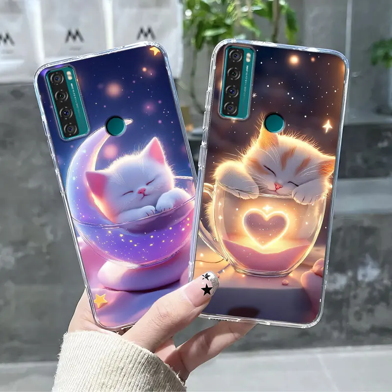 Para TCL 20 5G 20L Plus 20 SE 20R 5G 20AX 20S 20L funda para TCL 20Pro 5G 20B mármol claro suave funda de teléfono de silicona Fundas