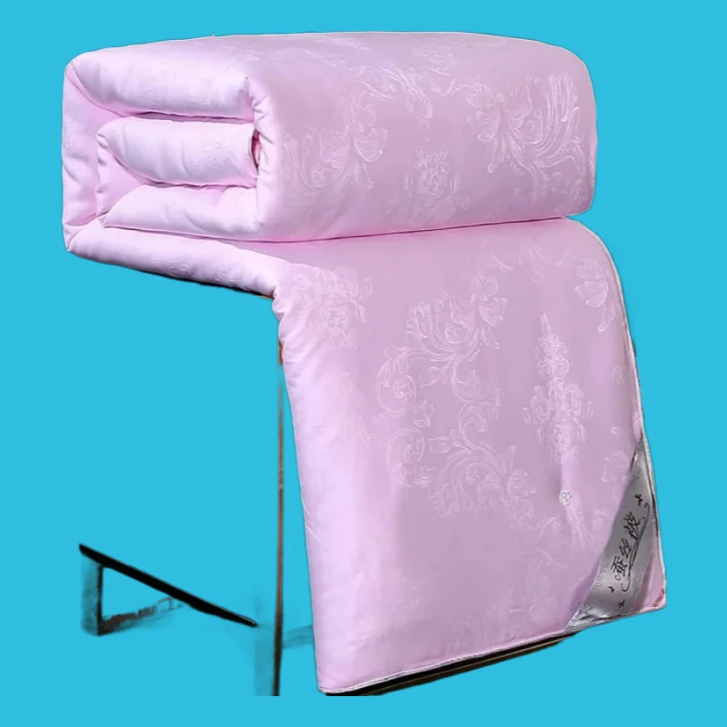 

2025 new cotton jacquard silk quilt spring and autumn quilt thickened warm winter household four seasons available quilt