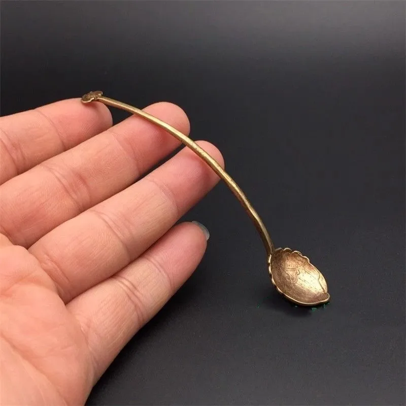 Vintage Brass  Scoops Shovel Teaware Accessories Decorations Antique Copper Spoon Tableware Creative Ornaments