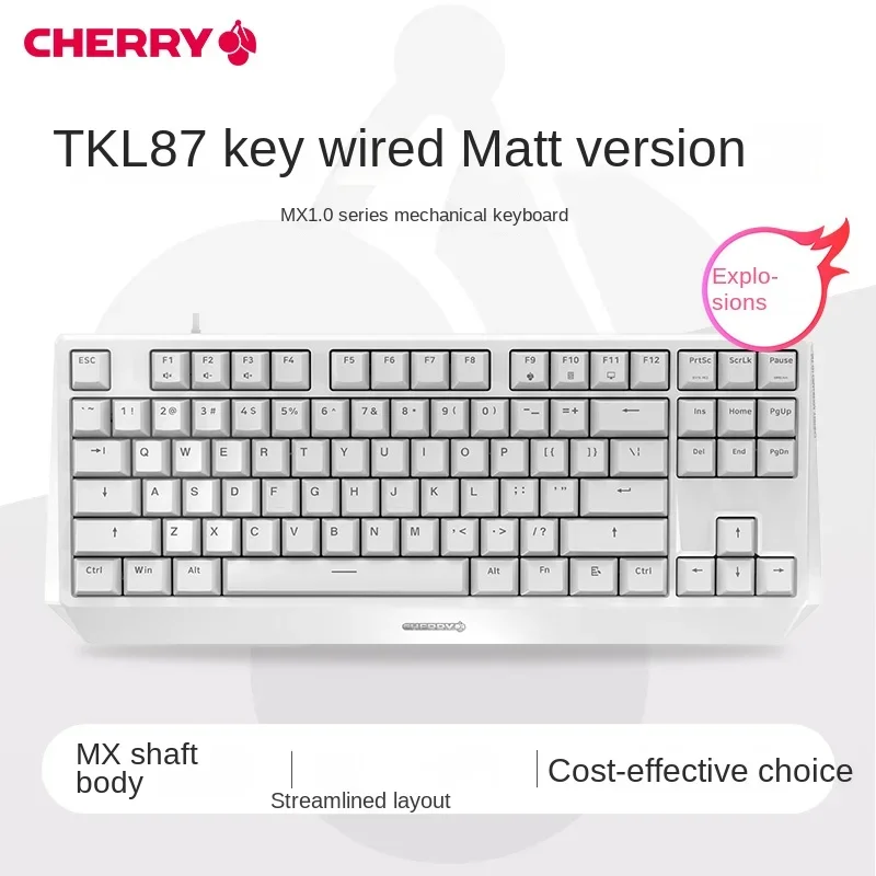 

Механическая клавиатура CHERRY MX1.0, кабель для киберигры, чай, зеленый, красный, клавиатура для дома и офиса