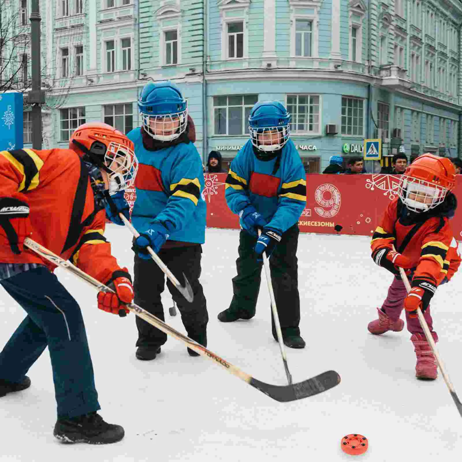 Puck Low-Reibung Hockey Inline Üben Outdoor Court Roller Spiel Training PVC Ball für Straße