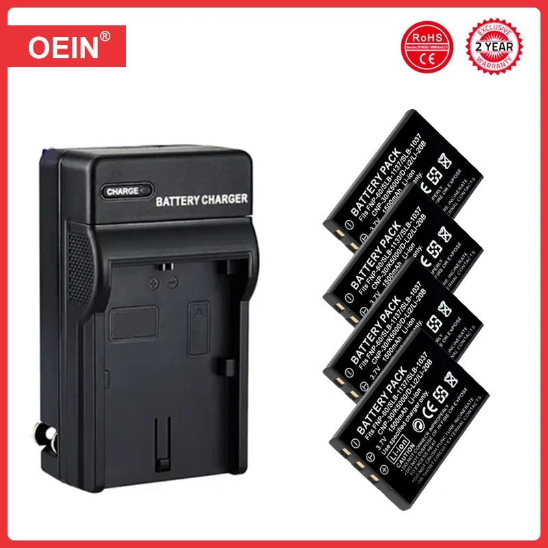 NP-60 NP60 Battery and LED Charger for Fujifilm NP-60 Kodak KLIC-5000 Samsung SLB-1137 Olympus LI-20B FinePix 50i 601 F401