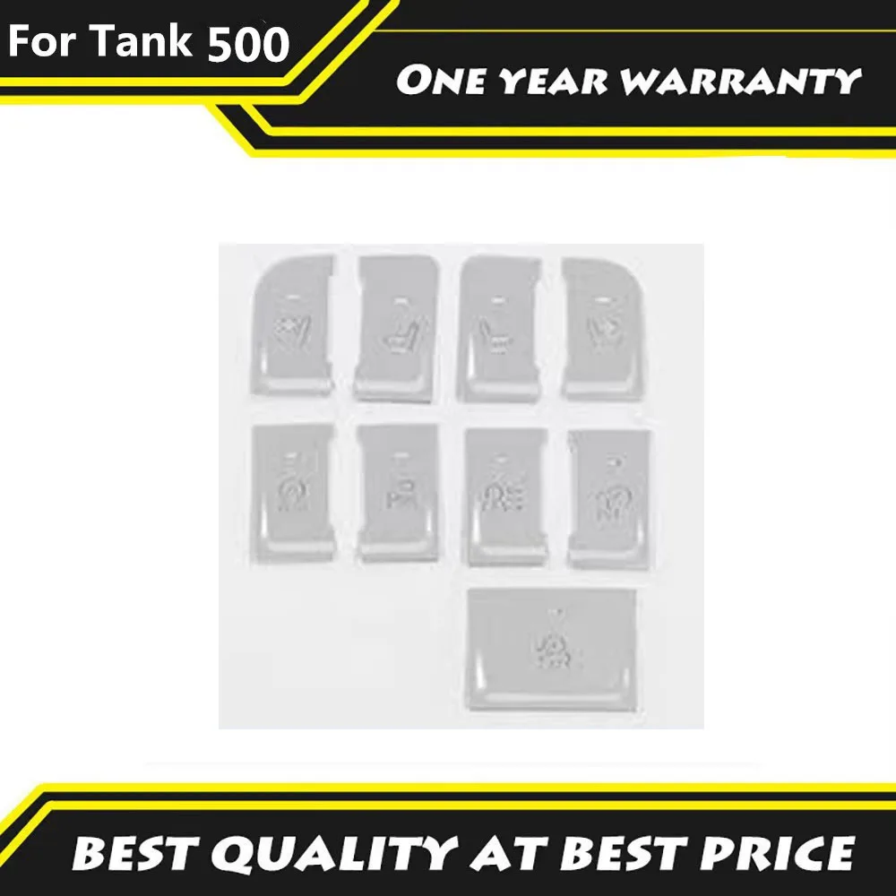 

For Tank 500HI4-T 2024 2025 Button Protection Sticker Central Control Gear Shift Interior Sticker Silver Patch Decorative Parts