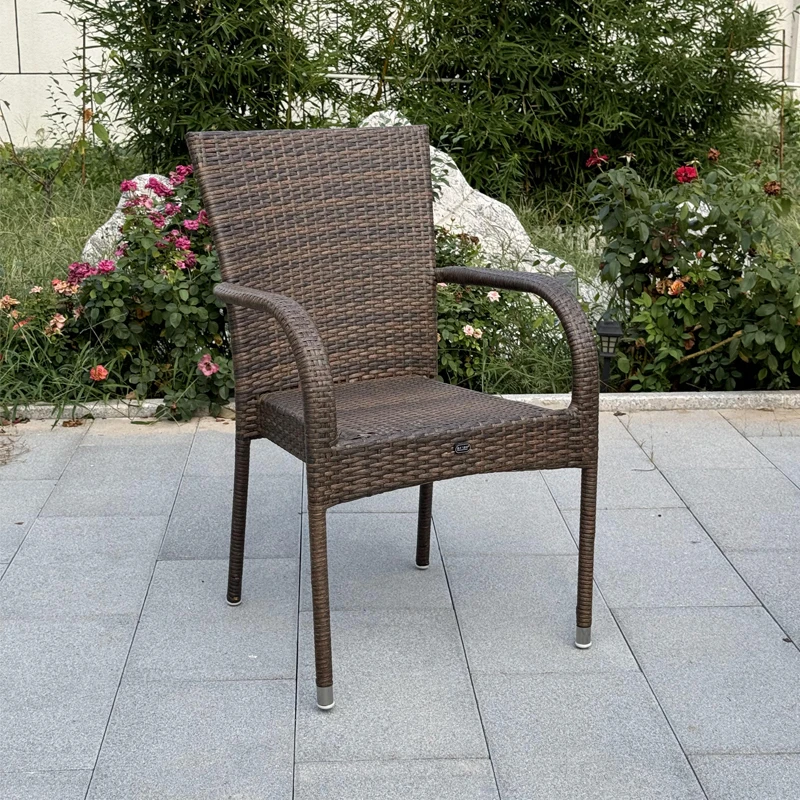 

Rattan chair Back chair Outdoor stool Household balcony Rattan chair Table and High Quality