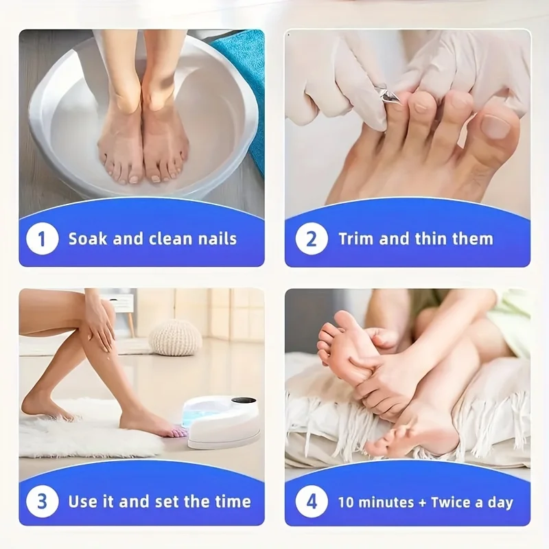

1/2/4 Pcs Nail Fungus Light Device for Toenails and Fingernails