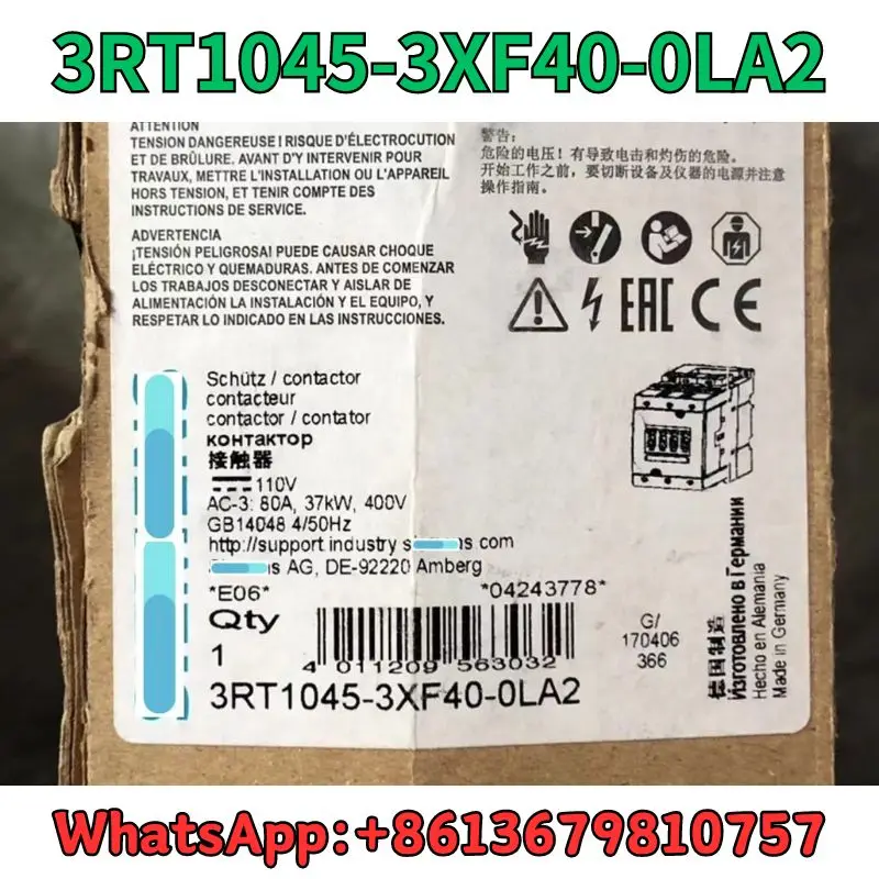 New  contactor 3RT1045-3XF40-0LA2 Fast Shipping